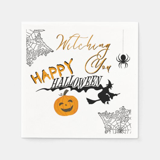 Frohe Halloween-Party-Serviette Serviette (Vorderseite)