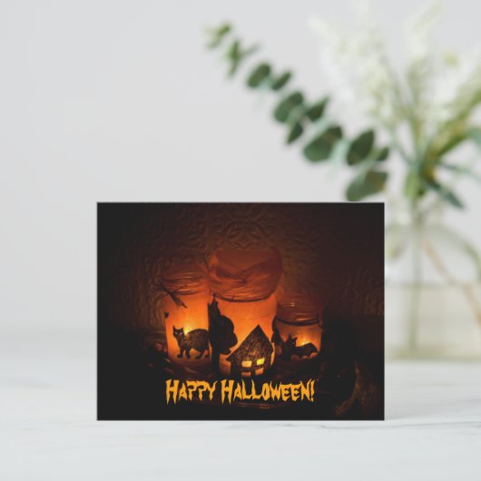 Frohe Halloween! Postkarte (Stehend Vorderseite)