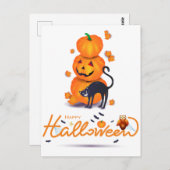 Frohe Halloween! Postkarte (Vorne/Hinten)