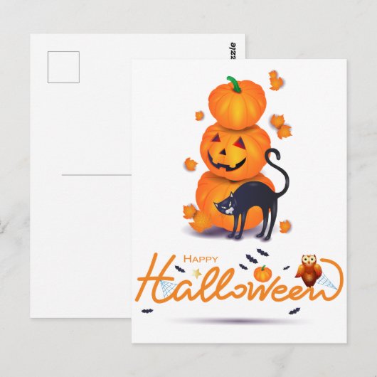 Frohe Halloween! Postkarte (Vorne/Hinten)