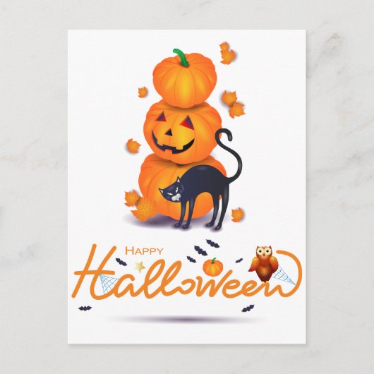 Frohe Halloween! Postkarte (Vorderseite)