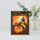 Frohe Halloween! Postkarte (Stehend Vorderseite)