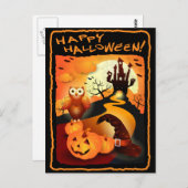 Frohe Halloween! Postkarte (Vorne/Hinten)