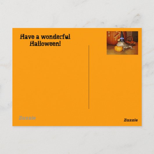 Frohe Halloween! Postkarte (Rückseite)