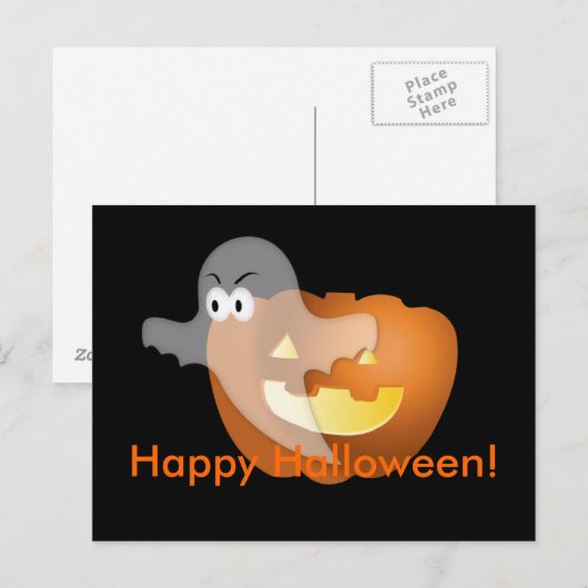 Frohe Halloween! Postkarte (Vorne/Hinten)