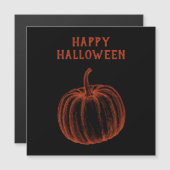Frohe Halloween Pumpkin Magnetkarte (Vorne/Hinten)