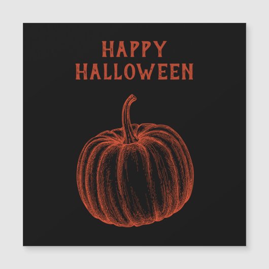 Frohe Halloween Pumpkin Magnetkarte (Vorderseite)
