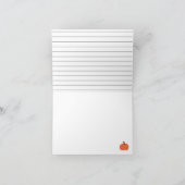 Frohe Halloween Pumpkin & Stripes Karte (Innenseite)