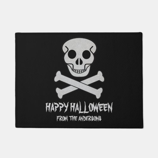 Frohe Halloween Schädel und Knochen Doormat Fußmatte (Vorderseite)
