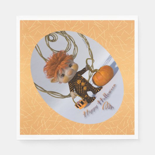 Frohe Halloween! Serviette (Vorderseite)