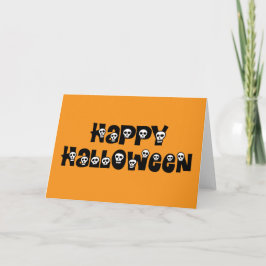 Frohe Halloween Skulls Card Karte