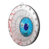 Frohe Halloween! Spooky Blue Eyeball Dartscheibe (Vorderseite rechts)