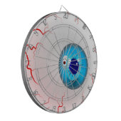 Frohe Halloween! Spooky Blue Eyeball Dartscheibe (Vorderseite Links)