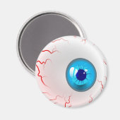 Frohe Halloween! Spooky Blue Eyeball Magnet (Vorderseite/Rückseite)