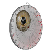 Frohe Halloween! Spooky Brown Eyeball Dartscheibe (Vorderseite Links)