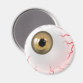 Frohe Halloween! Spooky Brown Eyeball Magnet (Vorderseite/Rückseite)
