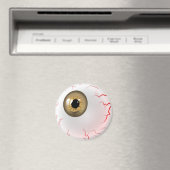 Frohe Halloween! Spooky Brown Eyeball Magnet (In Situ (Geschirrspüler))
