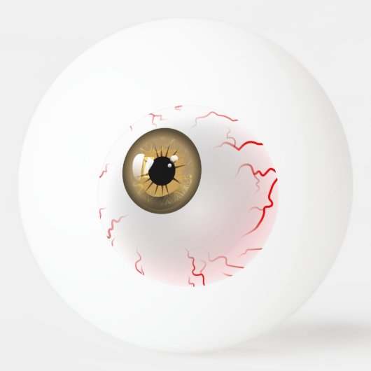 Frohe Halloween! Spooky Brown Eyeball Tischtennisball (Vorderseite)