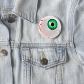Frohe Halloween! Spooky Green Eyeball Button (Beispiel)