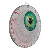 Frohe Halloween! Spooky Green Eyeball Dartscheibe (Vorderseite Links)
