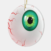 Frohe Halloween! Spooky Green Eyeball Keramik Ornament (Links)