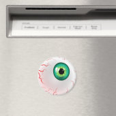 Frohe Halloween! Spooky Green Eyeball Magnet (In Situ (Geschirrspüler))