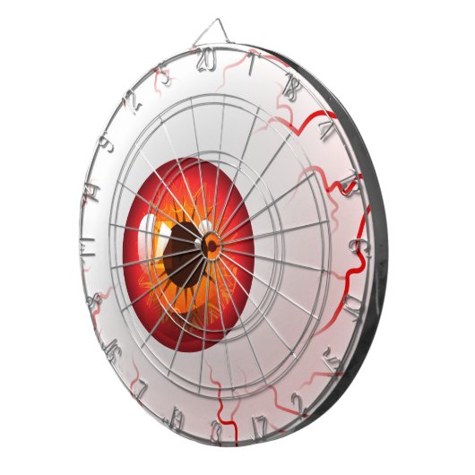 Frohe Halloween! Spooky Red Eyeball Dartscheibe (Vorderseite rechts)