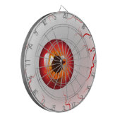 Frohe Halloween! Spooky Red Eyeball Dartscheibe (Vorderseite Links)