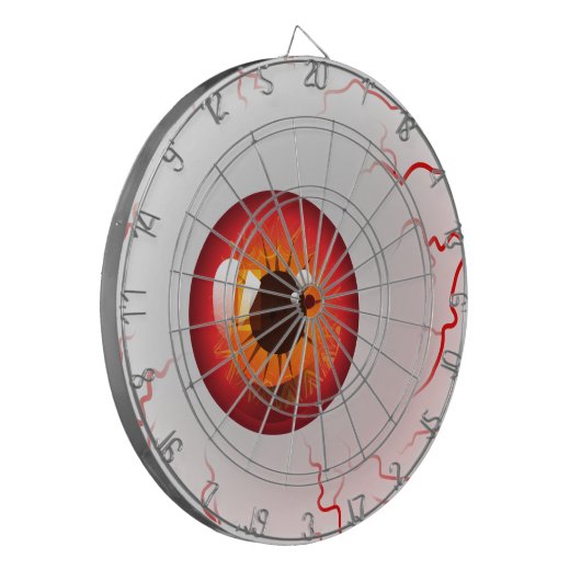 Frohe Halloween! Spooky Red Eyeball Dartscheibe (Vorderseite Links)