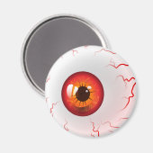 Frohe Halloween! Spooky Red Eyeball Magnet (Vorderseite/Rückseite)