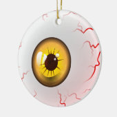 Frohe Halloween! Spooky Yellow Eyeball Keramik Ornament (Links)