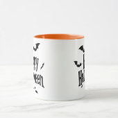 Frohe Halloween-Tasse - Spooky Bats Halloween Vibe Tasse (Zentrum)