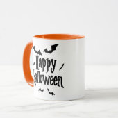 Frohe Halloween-Tasse - Spooky Bats Halloween Vibe Tasse (Vorderseite Links)