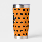 Frohe Halloween Thermal Tumbler (Orange & Schwarz) Thermobecher (Links)