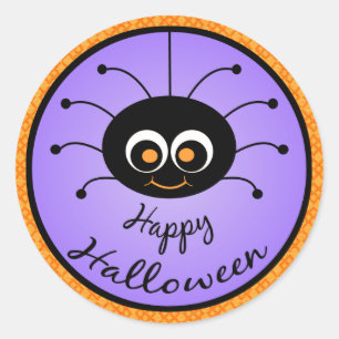 Frohe Halloween Toon Spider Stickers