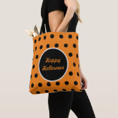 Frohe Halloween Tote Tasche (Orange & Schwarz) (Von Nahem)