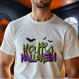 Frohe Halloween Typografie mit Grüner ID685 für Fl T-Shirt