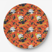 Frohe Halloween Vampire Bat Vollmond Fangs Pappteller (Vorderseite)
