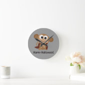 Frohe Halloween! Vampire Monkey Runde Wanduhr (Zuhause)