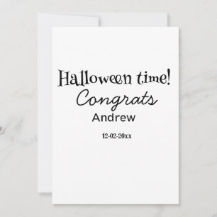 Frohe Halloween-Zeit Name Datum Jahr Abschluss Einladung