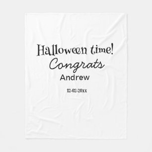 Frohe Halloween-Zeit Name Datum Jahr Abschluss Fleecedecke
