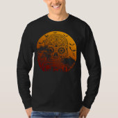 Frohe Halloween Zucker Schädel Friedhof Vollmond 2 T-Shirt (Vorderseite)