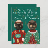 Frohe, hässliche Jahreszeit Ihre Katzen personalis (Vorne/Hinten)