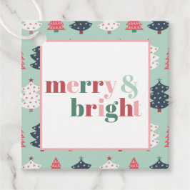 Frohe & Helle Mintbaum-Quadrat Geschenkanhänger