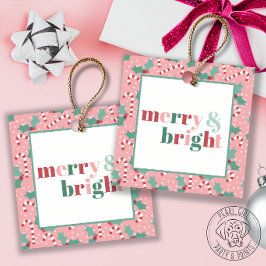 Frohe & helle Zuckerstange Geschenkanhänger