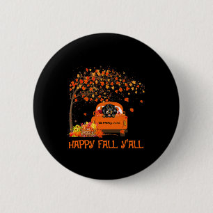 Frohe Herbst euch alle Dackelliebhaber LKW Kürbis Button