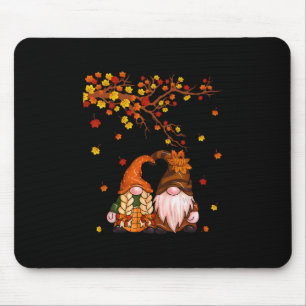 Frohe Herbst euch alle Gnom Kürbis Herbstlaub Dank Mousepad