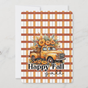 Frohe Herbst euch allen Vintage-LKW mit Sonnenblum