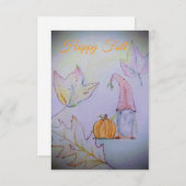 Frohe Herbstzeit  Dankeskarte (Vorne/Hinten)