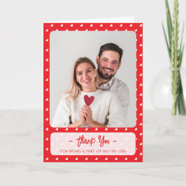 Frohe Herzen Valentinstag Modernes Liebesmuster Dankeskarte